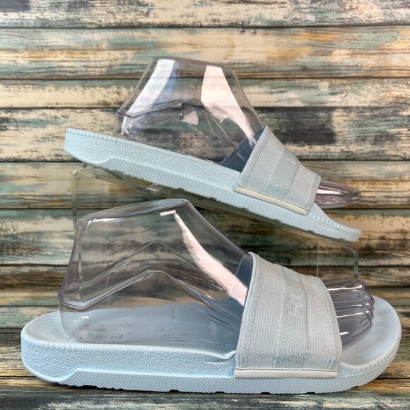 Hunter Shoes - HUNTER Original Elastic Slide Sandal Sz 8 Light Blue Lightweight Casual Slip On